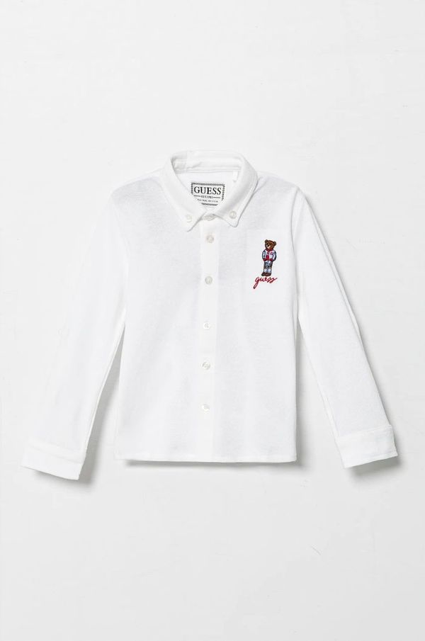 Guess Pamučna košulja Guess boja: bijela, N5RP01 KAPY0