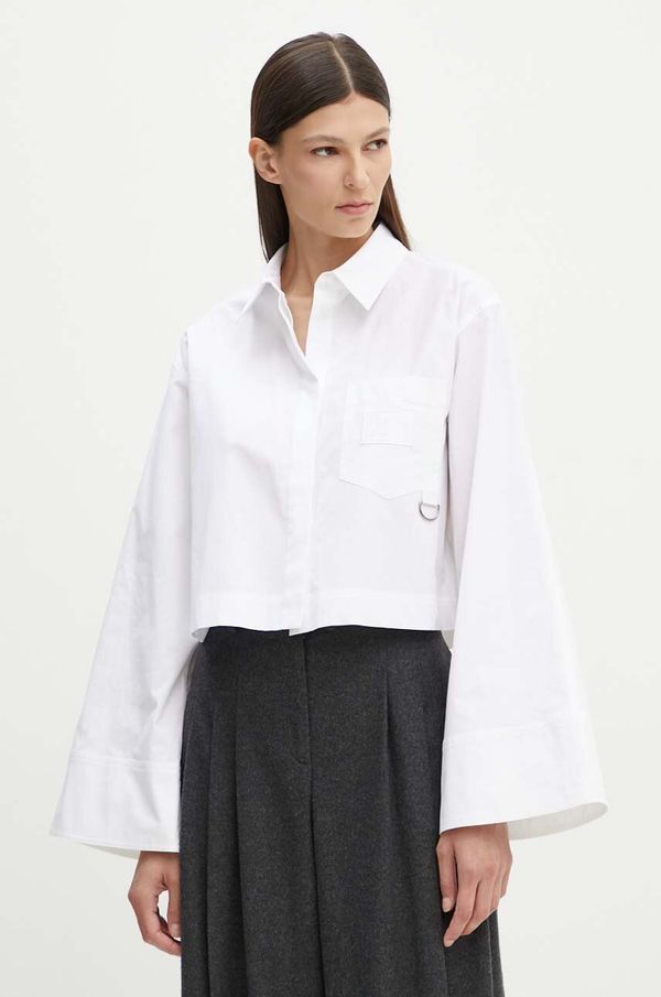 Iceberg Pamučna košulja Iceberg za žene, boja: bijela, regular, s klasičnim ovratnikom, G011 0115