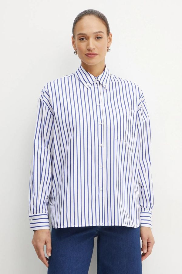 Ivy Oak Pamučna košulja Ivy Oak za žene, boja: bijela, relaxed, s klasičnim ovratnikom, IO1122F2253