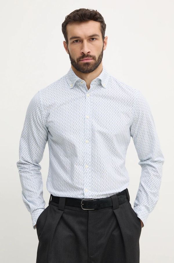 Joop! Pamučna košulja Joop! za muškarce, boja: bijela, regular, s button-down ovratnikom, 30044861