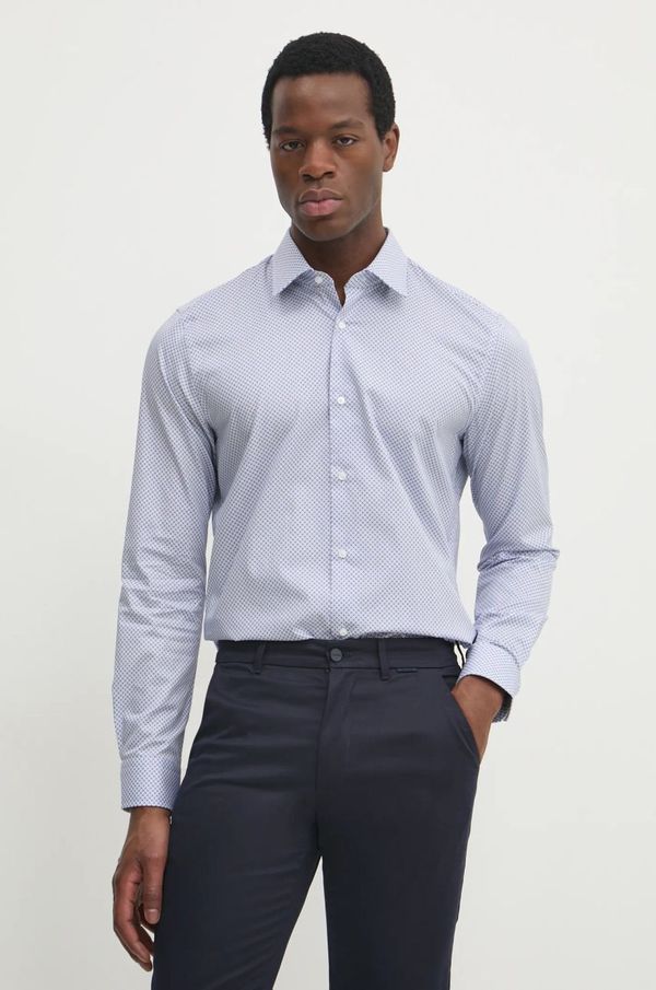 Joop! Pamučna košulja Joop! za muškarce, boja: bijela, slim, s klasičnim ovratnikom, 30044899