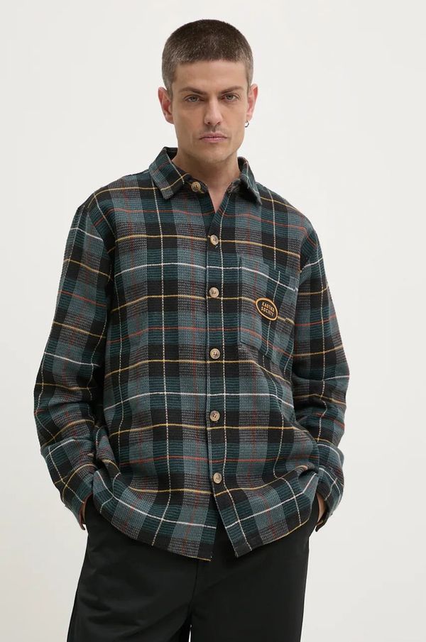 Kaotiko Pamučna košulja Kaotiko za muškarce, boja: crna, relaxed, s klasičnim ovratnikom, AP001-01-1900