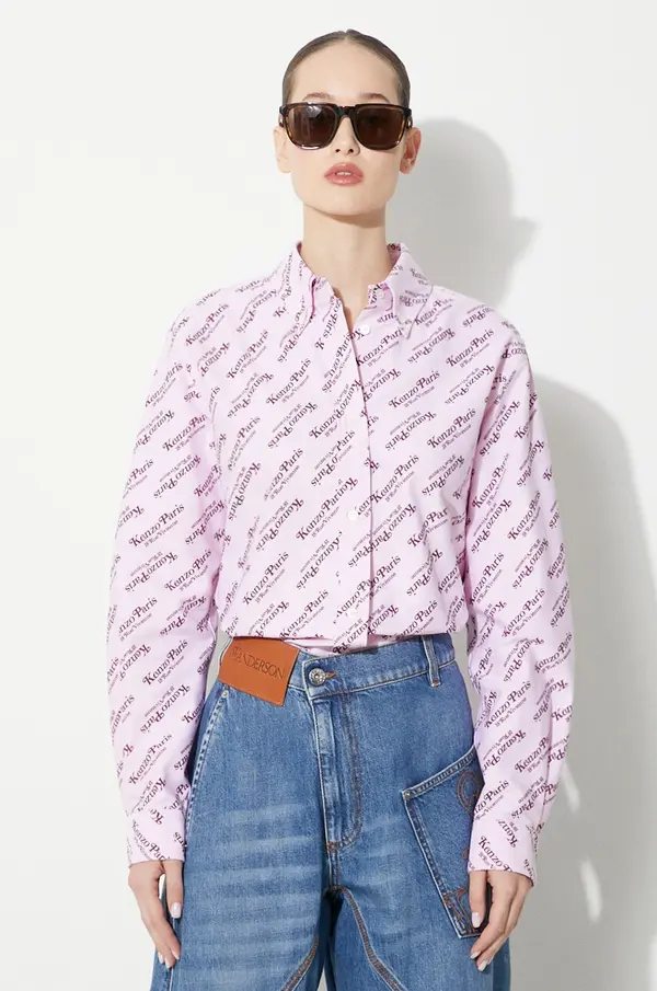 Kenzo Pamučna košulja Kenzo Printed Slim Fit Shirt