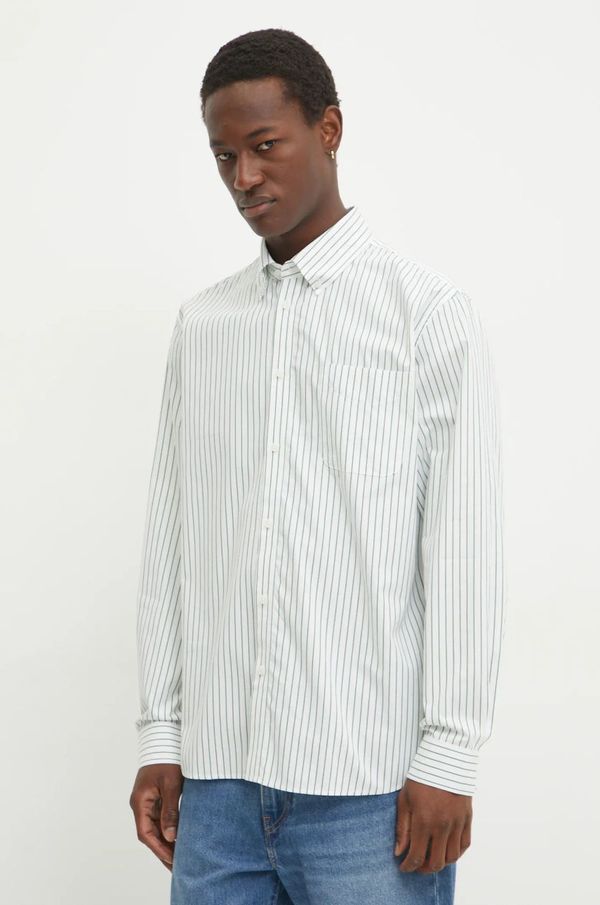 Les Deux Pamučna košulja Les Deux za muškarce, boja: bijela, regular, s button-down ovratnikom, LDM410206