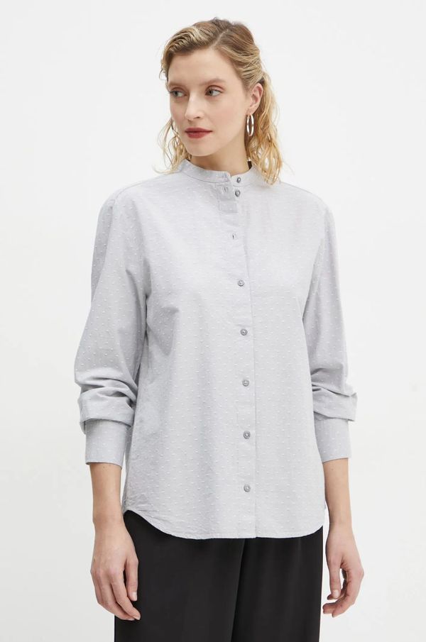 Marc O'Polo Pamučna košulja Marc O'Polo za žene, boja: siva, regular, 500083042047