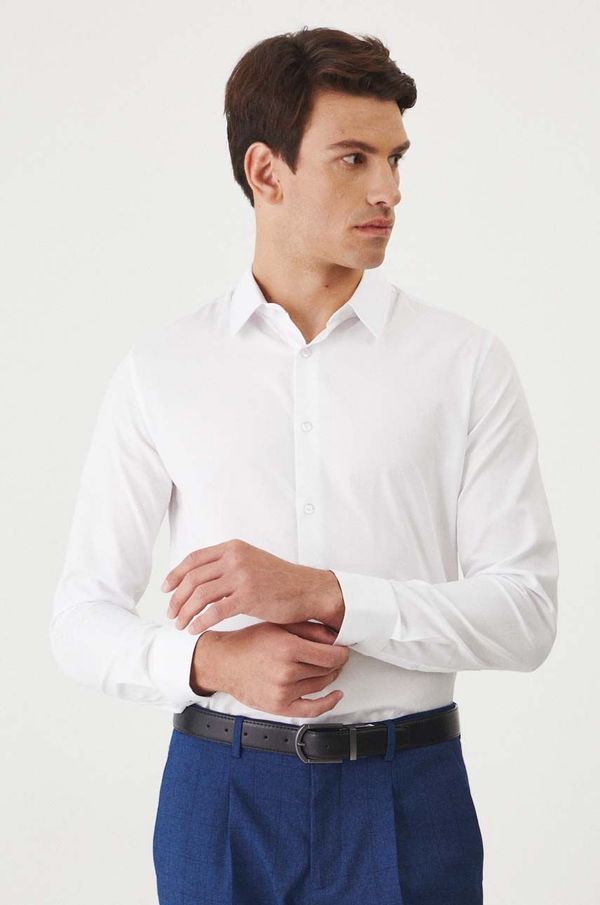 Medicine Pamučna košulja Medicine za muškarce, boja: bijela, regular, s klasičnim ovratnikom