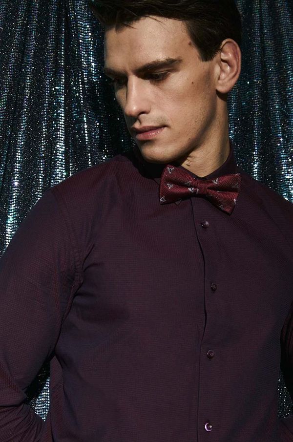 Medicine Pamučna košulja Medicine za muškarce, boja: bordo, regular, s klasičnim ovratnikom