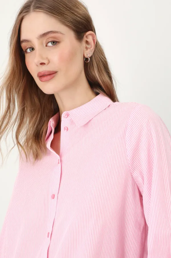 Medicine Pamučna košulja Medicine za žene, boja: ružičasta, regular, s klasičnim ovratnikom