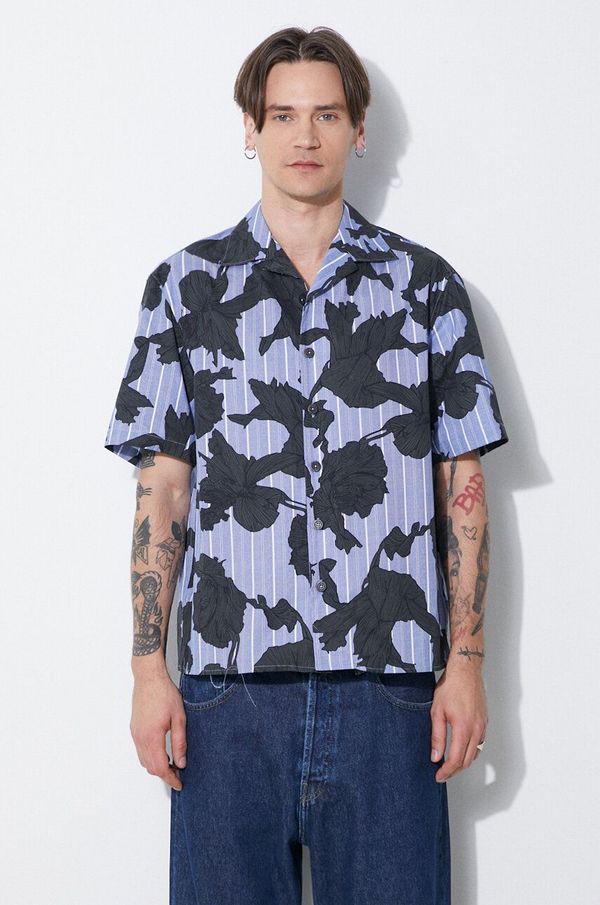 Neil Barrett Pamučna košulja Neil Barrett Boxy Bold Flowers Print Short Sleeve Shirt za muškarce, regular, MY60214A-Y059-765N