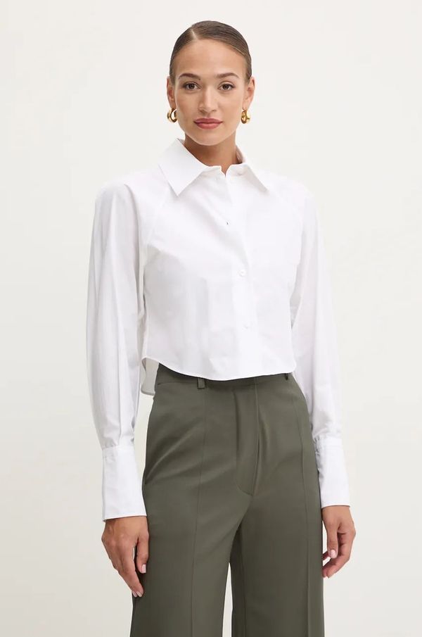 Patou Pamučna košulja Patou za žene, boja: bijela, regular, s klasičnim ovratnikom, BL0330017