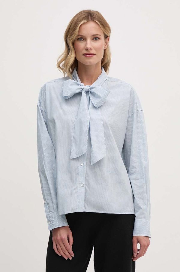 Pepe Jeans Pamučna košulja Pepe Jeans KARYSHA za žene, relaxed, s izrezom na vezanje, PL304927