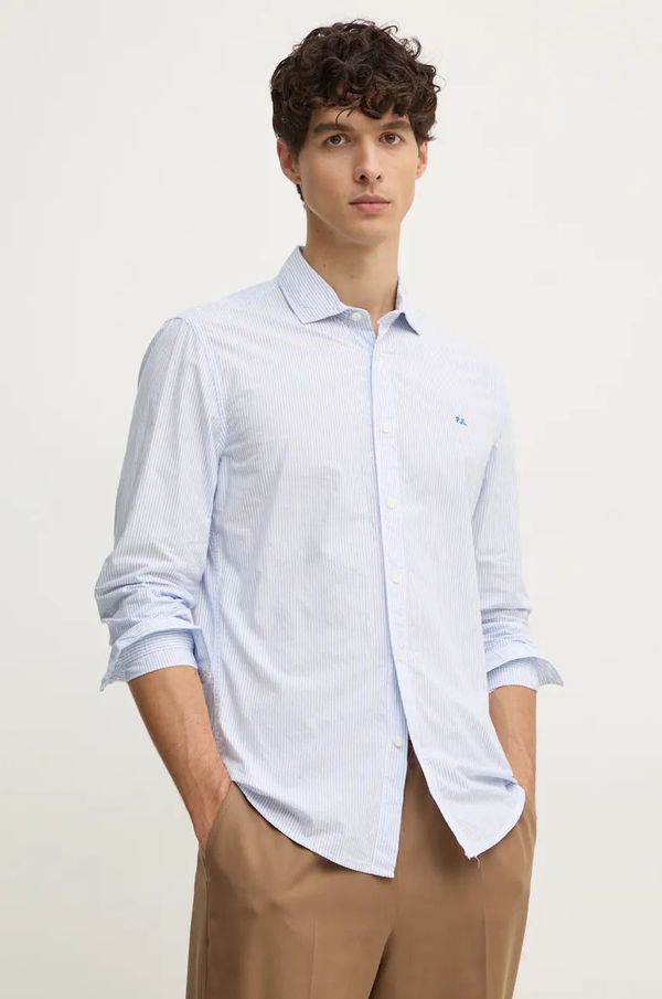 Pepe Jeans Pamučna košulja Pepe Jeans MARK za muškarce, slim, s talijanskim ovratnikom, PM308716