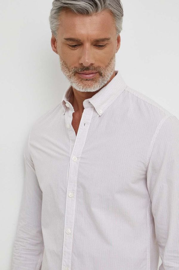 Pepe Jeans Pamučna košulja Pepe Jeans POLLY za muškarce, boja: bijela, regular, s button-down ovratnikom, PM308284