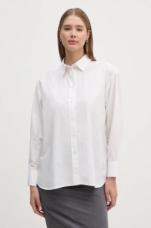 Pepe Jeans Pamučna košulja Pepe Jeans RITA za žene, boja: bijela, relaxed, s klasičnim ovratnikom, PL304929