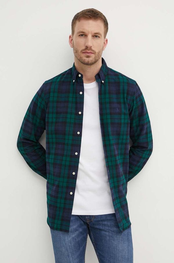 Polo Ralph Lauren Pamučna košulja Polo Ralph Lauren za muškarce, boja: tamno plava, regular, s button-down ovratnikom, 710942745