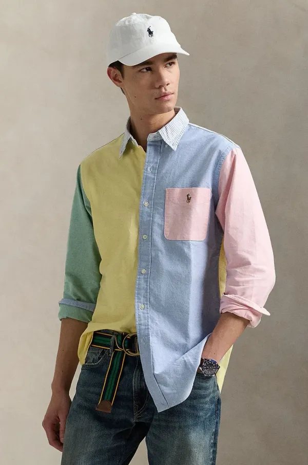 Polo Ralph Lauren Pamučna košulja Polo Ralph Lauren za muškarce, regular, s button-down ovratnikom, 710928919