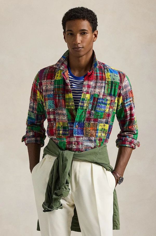 Polo Ralph Lauren Pamučna košulja Polo Ralph Lauren za muškarce, regular, s klasičnim ovratnikom, 710958256