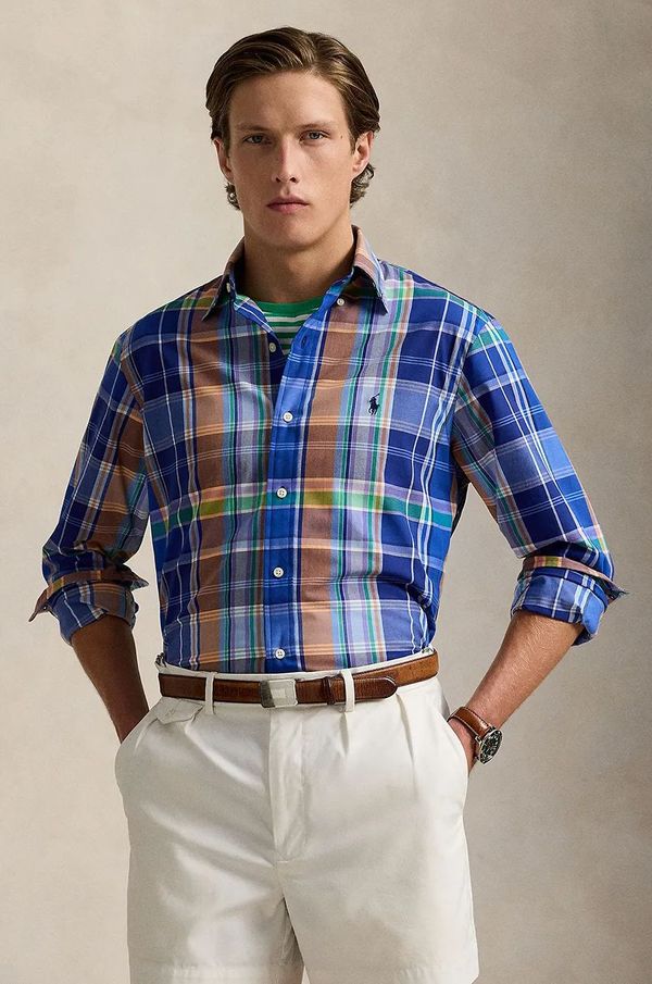 Polo Ralph Lauren Pamučna košulja Polo Ralph Lauren za muškarce, regular, s klasičnim ovratnikom, 710960639