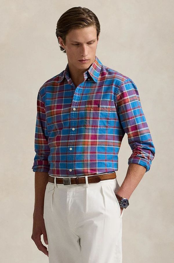 Polo Ralph Lauren Pamučna košulja Polo Ralph Lauren za muškarce, regular, s klasičnim ovratnikom, 710961339