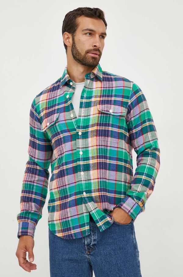 Polo Ralph Lauren Pamučna košulja Polo Ralph Lauren za muškarce, regular, s klasičnim ovratnikom