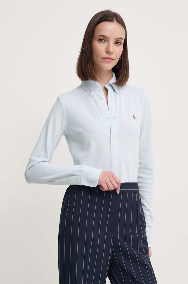 Polo Ralph Lauren Pamučna košulja Polo Ralph Lauren za žene, regular, s klasičnim ovratnikom, 211924258