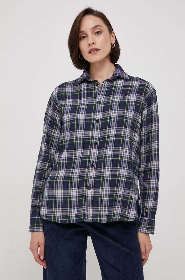 Polo Ralph Lauren Pamučna košulja Polo Ralph Lauren za žene, regular, s klasičnim ovratnikom