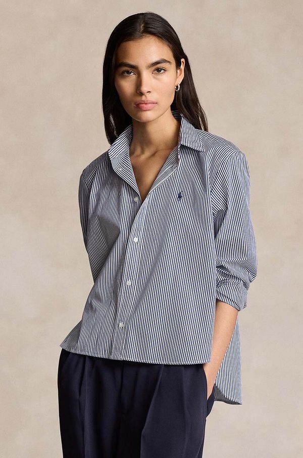 Ralph Lauren Pamučna košulja Polo Ralph Lauren za žene, relaxed, s klasičnim ovratnikom