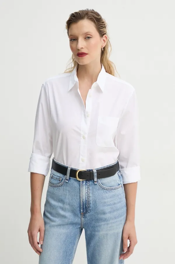 rag & bone Pamučna košulja Rag & Bone za žene, boja: bijela, regular, s klasičnim ovratnikom, WAW22PA050PO50