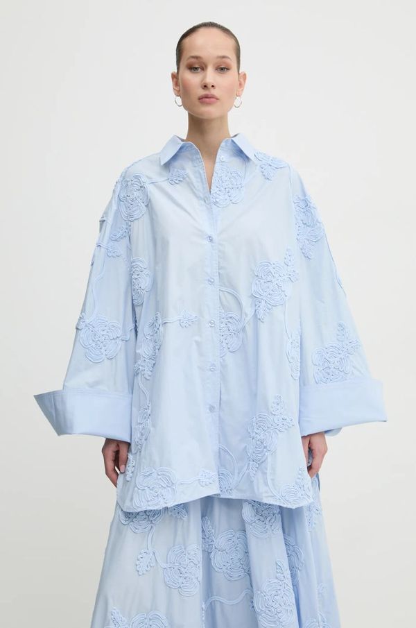 Rotate Pamučna košulja Rotate za žene, relaxed, s klasičnim ovratnikom, 1135232322