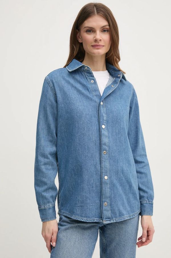 Sisley Pamučna košulja Sisley za žene, regular, s klasičnim ovratnikom, 53GELQ08J