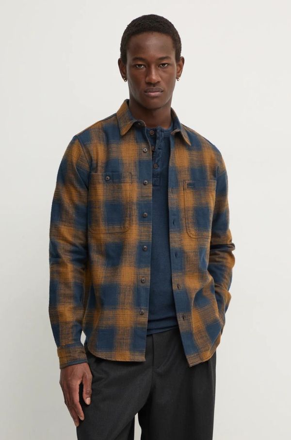 Timberland Pamučna košulja Timberland za muškarce, boja: tamno plava, regular, s klasičnim ovratnikom, TB0A6V3PB681