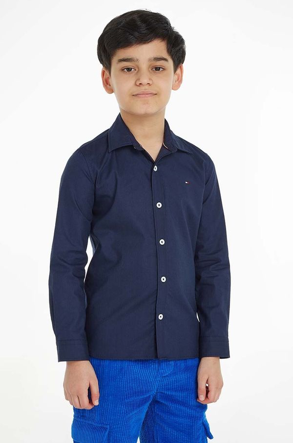 Tommy Hilfiger Pamučna košulja Tommy Hilfiger boja: crna