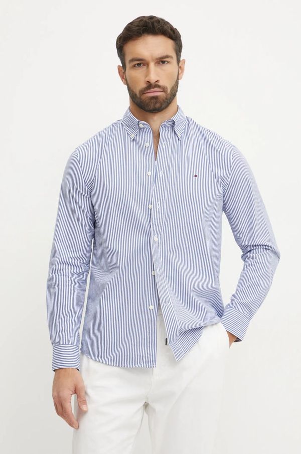 Tommy Hilfiger Pamučna košulja Tommy Hilfiger za muškarce, regular, s button-down ovratnikom, MW0MW37549