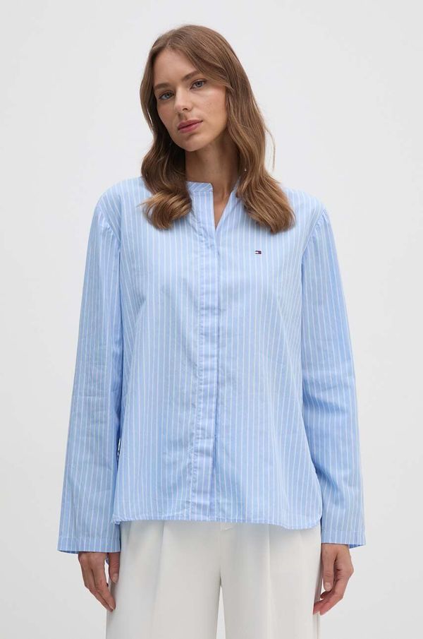 Tommy Hilfiger Pamučna košulja Tommy Hilfiger za žene, regular, s ruskim ovratnikom, WW0WW42276