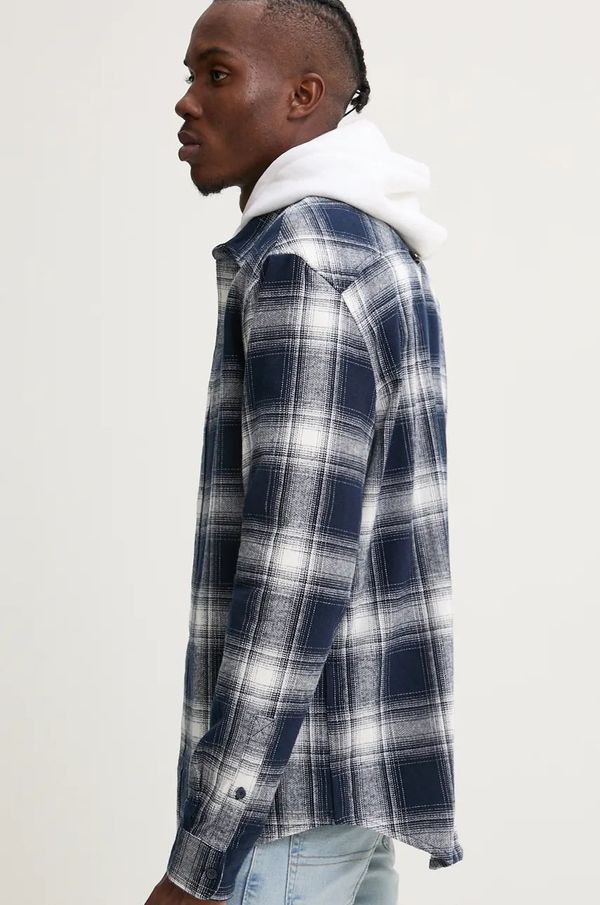 Tommy Jeans Pamučna košulja Tommy Jeans za muškarce, boja: tamno plava, regular, s klasičnim ovratnikom, DM0DM19651