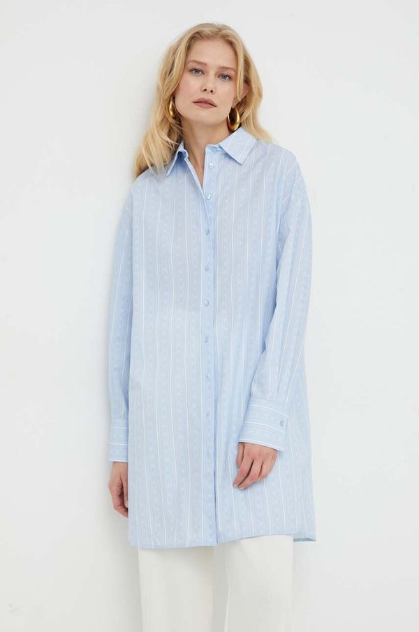 Twinset Pamučna košulja Twinset za žene, relaxed, s klasičnim ovratnikom