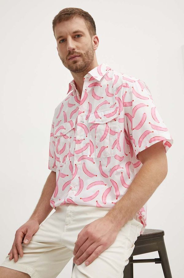 United Colors of Benetton Pamučna košulja United Colors of Benetton za muškarce, boja: bijela, regular, s klasičnim ovratnikom