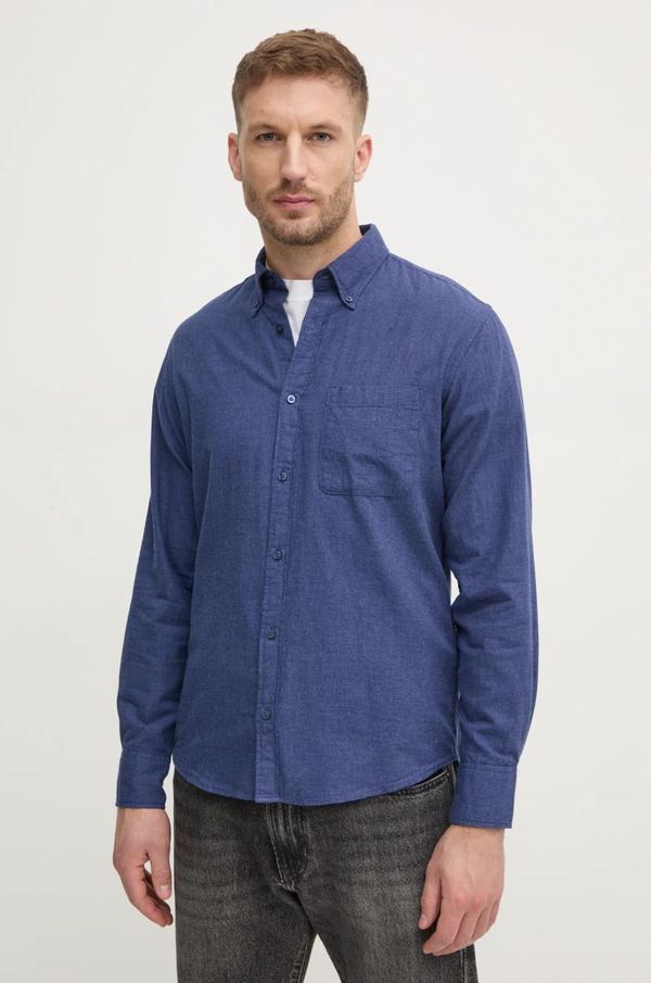 United Colors of Benetton Pamučna košulja United Colors of Benetton za muškarce, boja: tamno plava, regular, s button-down ovratnikom, 5TCRUQ04W