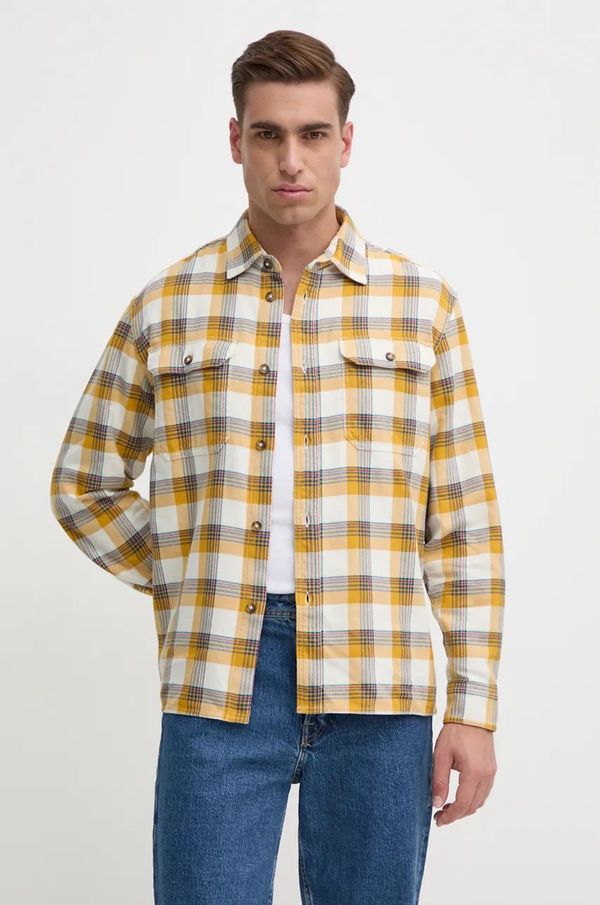 United Colors of Benetton Pamučna košulja United Colors of Benetton za muškarce, boja: žuta, regular, s klasičnim ovratnikom, 5H0EUQ04J
