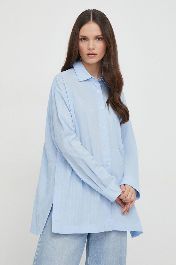 United Colors of Benetton Pamučna košulja United Colors of Benetton za žene, relaxed, s klasičnim ovratnikom