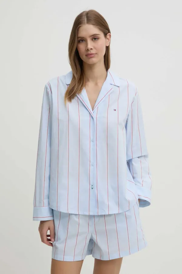 Tommy Hilfiger Pamučna košulja za spavanje Tommy Hilfiger pamučna, UW0UW05764