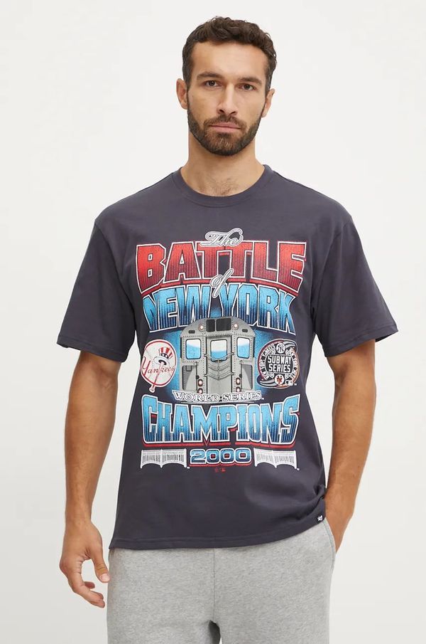 47 brand Pamučna majica 47 brand MLB New York Yankees boja: tamno plava, s tiskom, BU017TMYIHQ632878VN