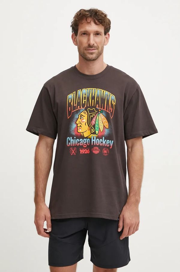 47 brand Pamučna majica 47 brand NHL Chicago Blackhawks boja: siva, s tiskom, HH004TMYIHQ620699C9