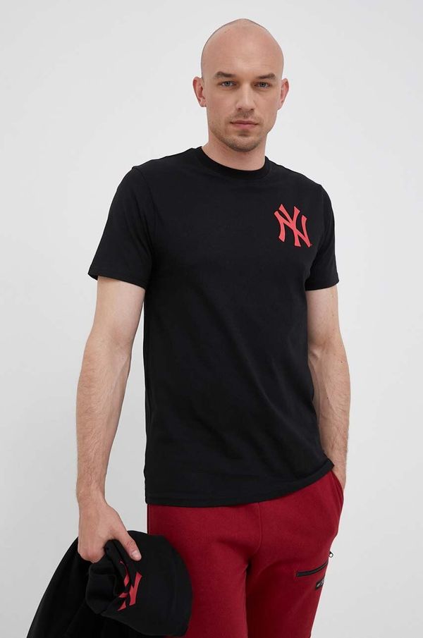 47brand Pamučna majica 47brand MLB New York Yankees boja: crna, s tiskom