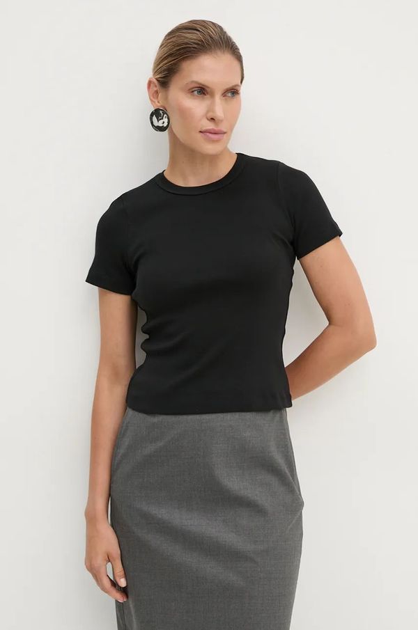 A.L.C. Pamučna majica A.L.C. za žene, boja: crna, 8KTOP00756