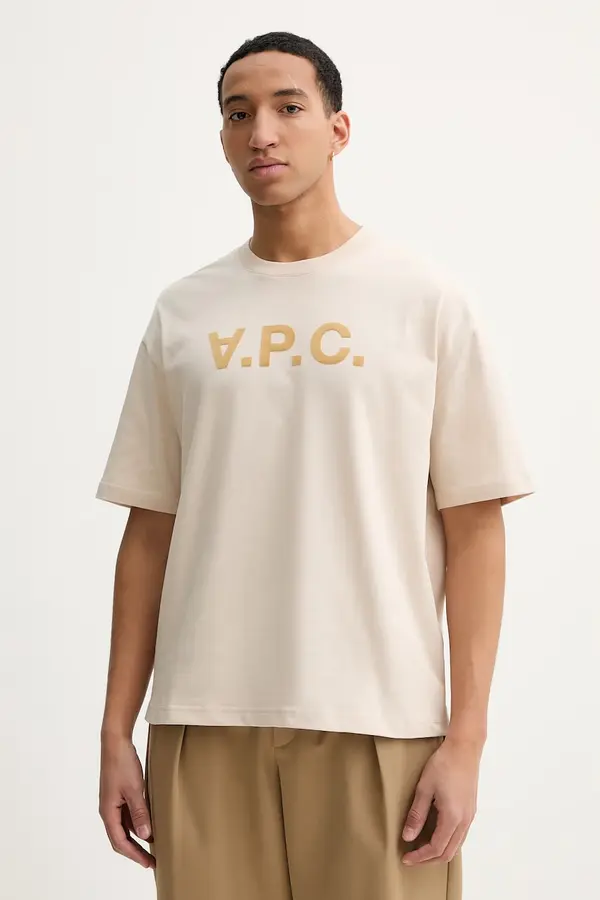 A.P.C. Pamučna majica A.P.C. T-SHIRT AMPLE MANCHES COURTES VPC