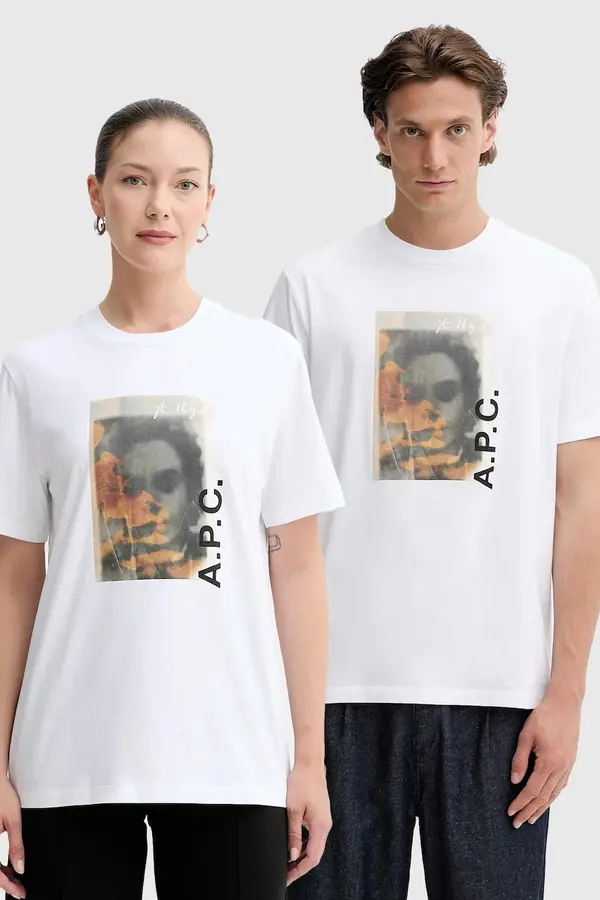 A.P.C. Pamučna majica A.P.C. t-shirt jean portrait - gots