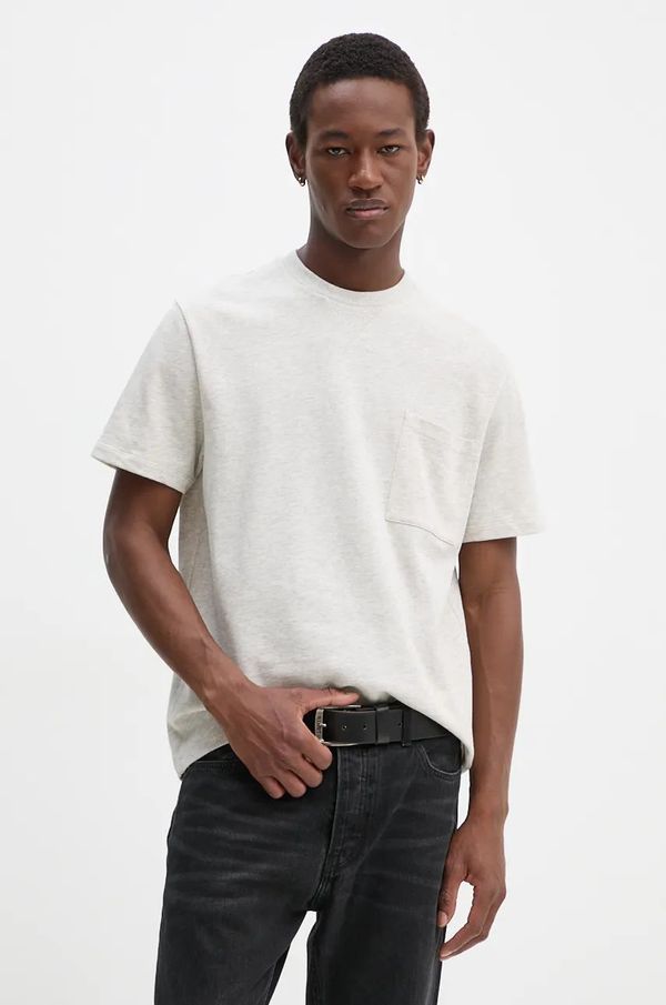 A.P.C. Pamučna majica A.P.C. T-Shirt Johnny za muškarce, boja: bež, melanž, COGWU.H26321.PAA