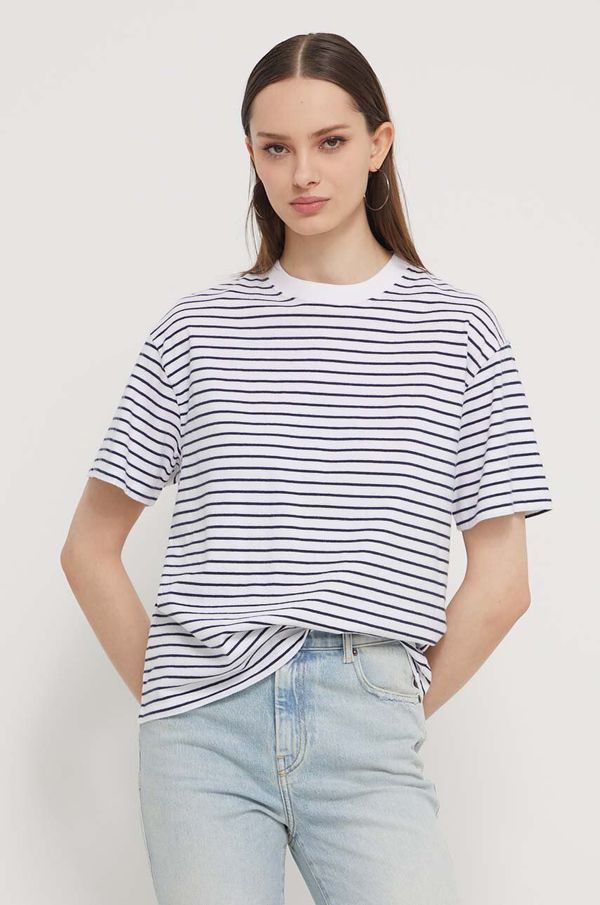 Abercrombie & Fitch Pamučna majica Abercrombie & Fitch za žene, boja: bijela