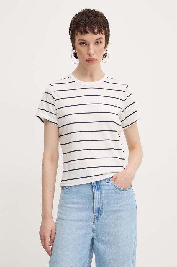 Abercrombie & Fitch Pamučna majica Abercrombie & Fitch za žene, boja: bijela, KI139-4686